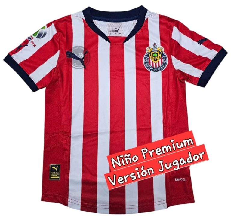 Jersey (Playera) Infantil Chivas Local 24/25 versión Jugador.