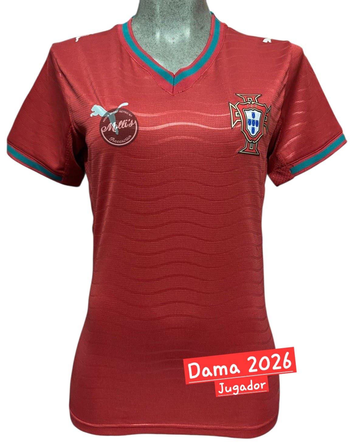 Portugal local 2026 jugador dama 1 Jersey (Playera) Portugal Local 2026 Dama Versión Jugador - Imagen 1